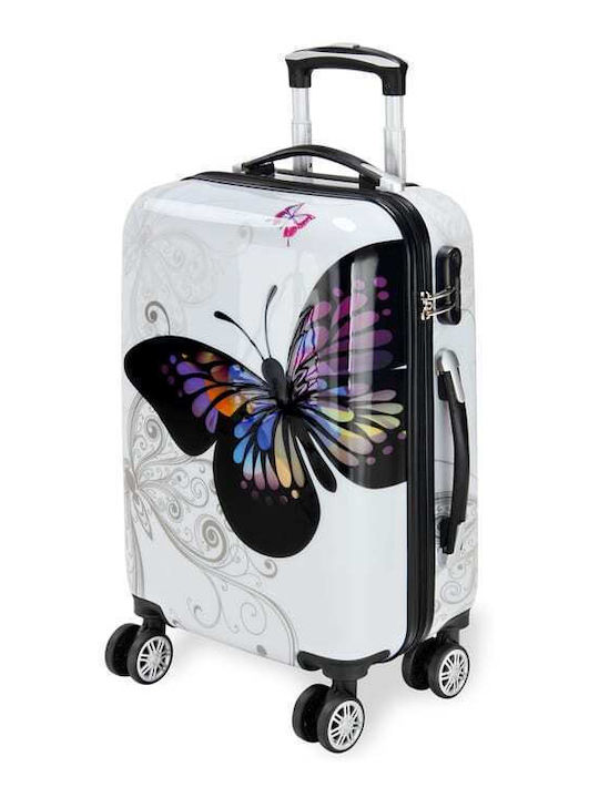 Troller Cabină Monzana Fluture 56x37x23 Cm 4 Roți Rotire 360 de Grade Policarbonat Multicolor