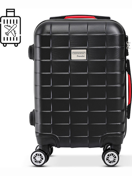 Troller Cabină Monzana Exopack 37 X 21 X 53 Cm 4 Roți Rotire 360 de Grade Abs Negru