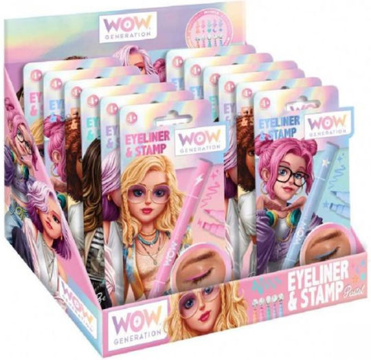 WOW Generation Pastel Eyeliner with Stamp Children's Makeup Pastel Eye Liner (Various Designs) 1pc
