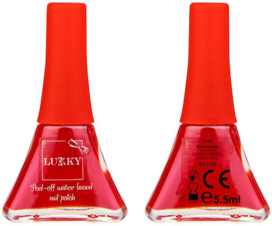 Lukky Cosmetics Toys Confetti Series Red Plain Kinder-Nagellack Rot