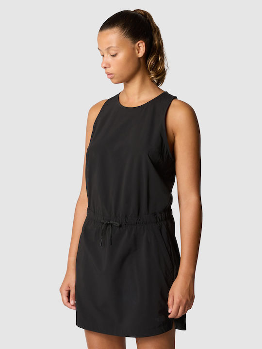 Summer Mini Athletic Sleeveless Dress Black