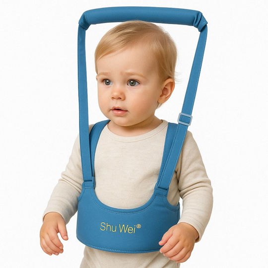 Shu Wei Baby Push Walker with Support Straps for 6+ Months Light Blue