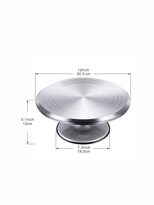 Tortieră din Aluminiu cu Picior Argintiu 30x30buc