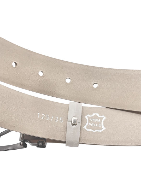 Men's Belt Leather Beige