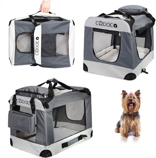 Dog Transport Bag Foldable Gray S 50 X 35 X 35 Cm