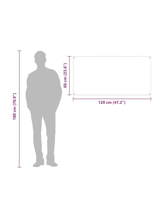 vidaXL Rectangular Kitchen Back made of Glass Transparent 120x60x0.6cm 42001297 1pcs