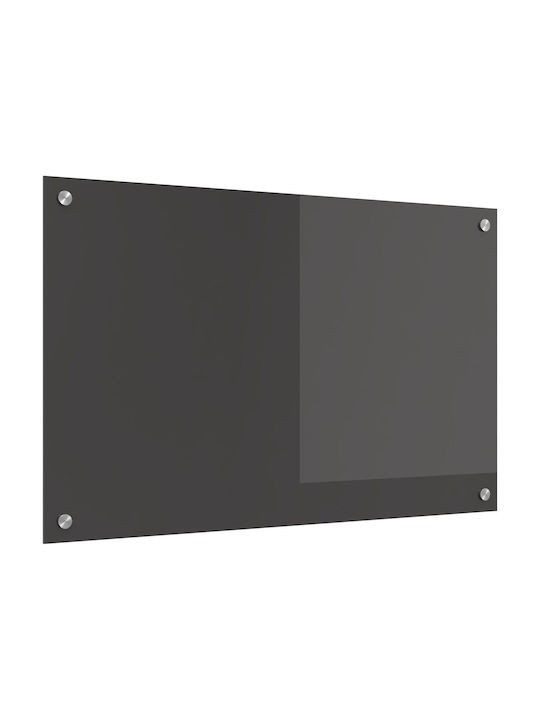 vidaXL Spătar Rectangular din Sticlă Gri Închis 80x50x0.6cm 42001242