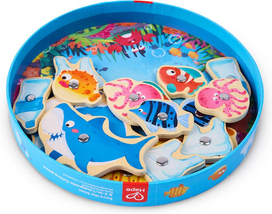 Hape Дървена Игра Риболов Save the Seas за 2+ Години (Различни Видове) 1 бр