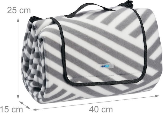 Relaxdays Picnic Blanket 200x200cm in White Color