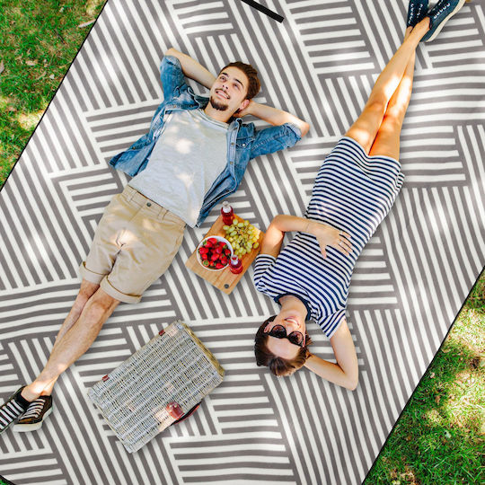 Relaxdays Picnic Blanket 300x300cm in White Color