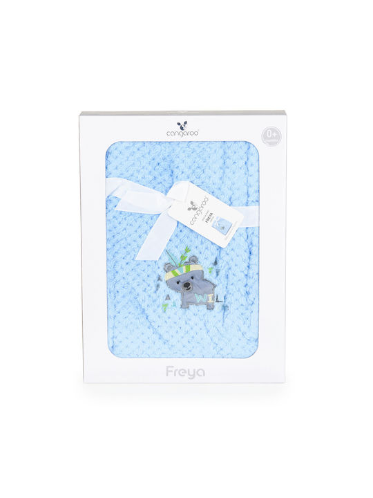 Cangaroo Blanket Nursery Swaddling Blankets Freya Fleece Blue 80x110cm