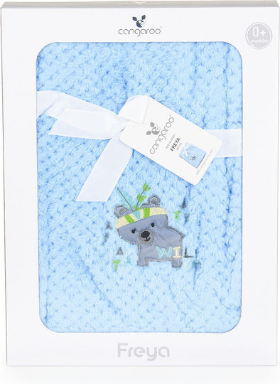 Cangaroo Blanket Nursery Swaddling Blankets Freya Fleece Blue 80x110cm