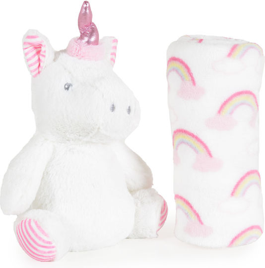 Cangaroo Decke Wickeltücher für Kinderzimmer Unicorn Stars Vlies Rosa 75x90cm