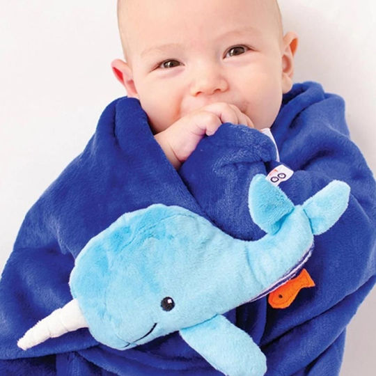 Zoocchini Blanket Nursery Swaddling Blankets Fleece Blue Velvet 100x65.5cm