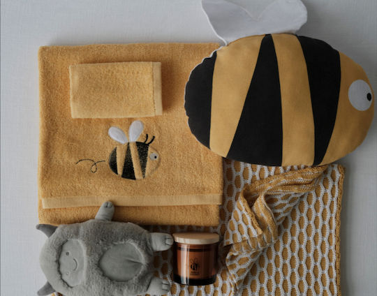 Βρεφικη Κουβερτα Bee Αγκαλιας 80χ110 Honey Nef Nef - 0.80x1.10.