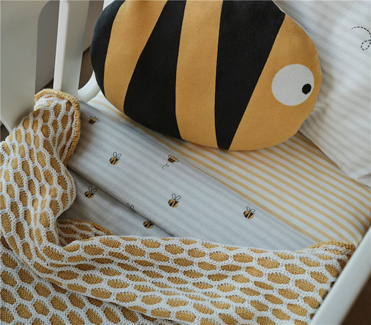 Βρεφικη Κουβερτα Bee Αγκαλιας 80χ110 Honey Nef Nef - 0.80x1.10.