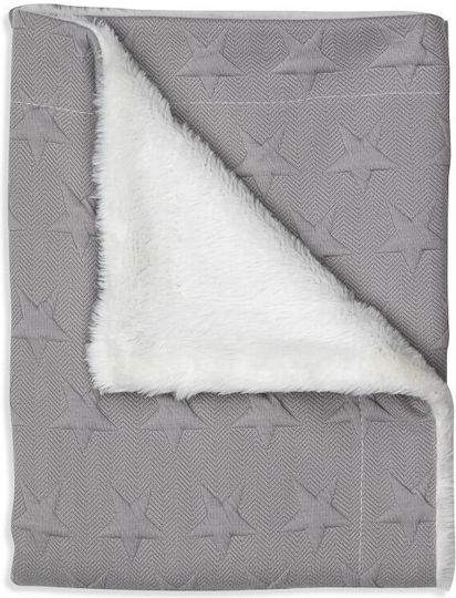 Interbaby Одеяло Детски пелени за пелени Universo Флийс Сив 80x110см.