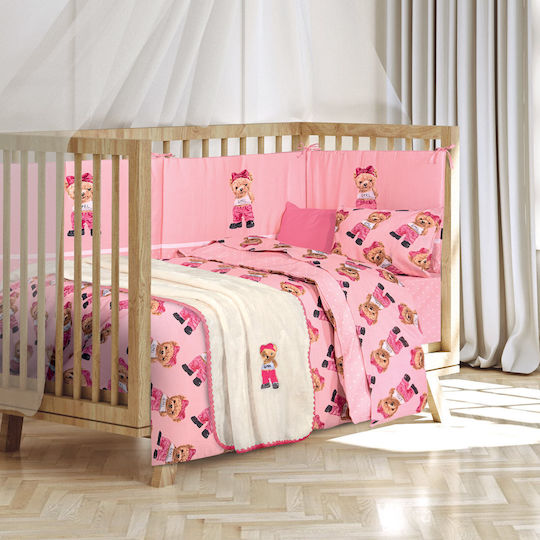 Greenwich Polo Club Decke Wickeltücher für Kinderzimmer Essential Baby 8839 Samt Rosa 80x110cm
