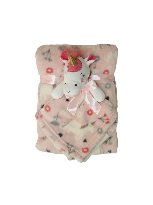 Dreams by Joyce Κουβέρτα Αγκαλιάς & Λίκνου Fleece Ροζ Ροζ 75x100εκ.