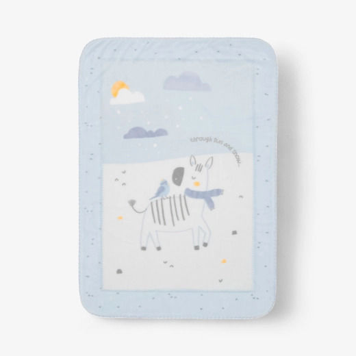 Kikka Boo Blanket Cot Friends Fleece Light Blue 110x140cm