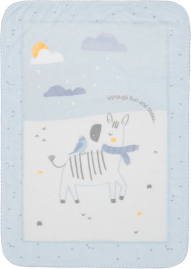 Kikka Boo Blanket Cot Friends Fleece Light Blue 110x140cm