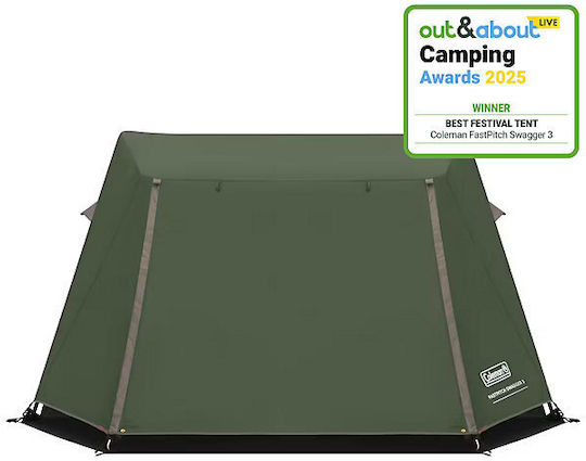 Coleman FastPitch Swagger Camping Tent Khaki 4 Seasons for 3 People 280x250x140cm