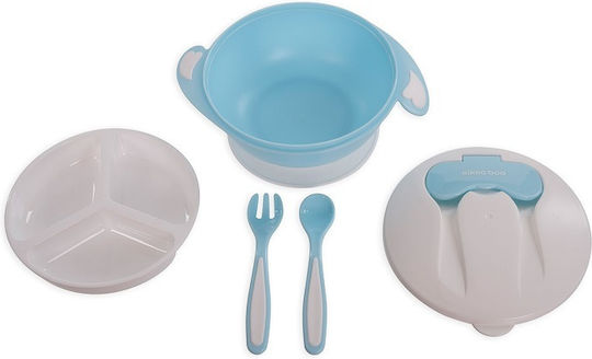 Kikka Boo Baby Food Container Set 4in1 made of Plastic Light Blue Blue 3pcs