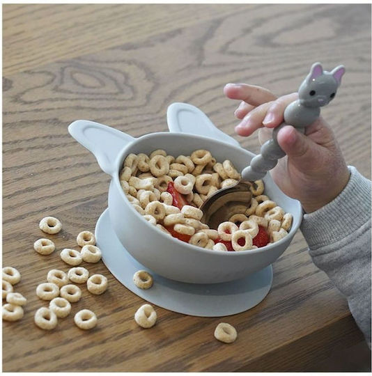 Melii Baby Food Bowl made of Silicone Gray 2pcs 17720