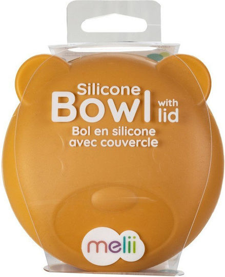 Melii Bol pentru copii Bear din silicon Maro
