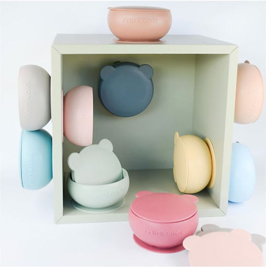 Minikoioi Baby Food Bowl made of Silicone Turquoise
