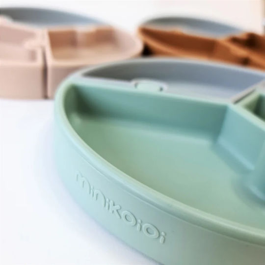 Minikoioi Παιδικό Πιάτο Φαγητού Puzzle Bubble Beige/Grey