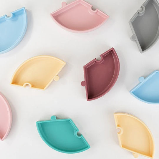 Minikoioi Παιδικό Πιάτο Φαγητού Puzzle Bubble Beige/Grey