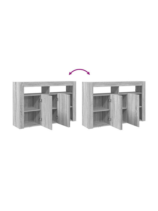 Sideboard Wooden Grey Sonoma 116x30x75cm