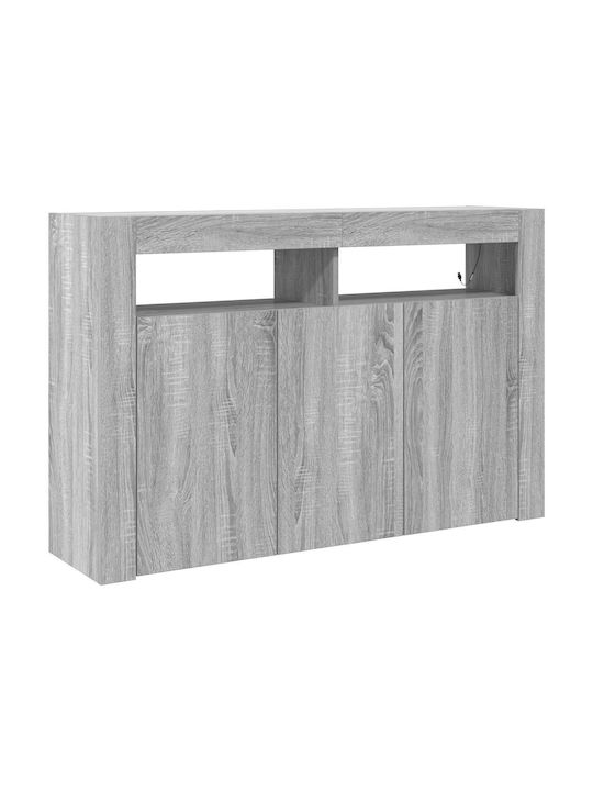 Sideboard Wooden Grey Sonoma 116x30x75cm