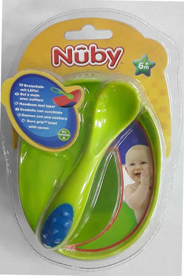 Nuby Παιδικό Σετ Φαγητοδοχείου από Πλαστικό Πράσινο