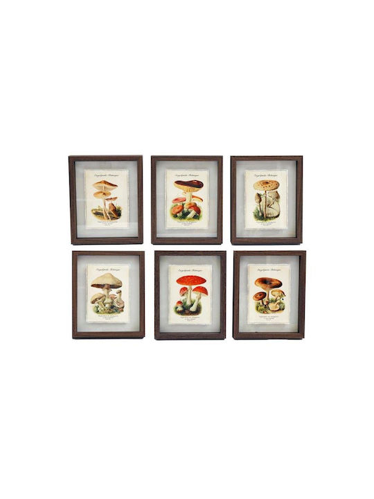 Frame Mushrooms 6pcs 21x26cm