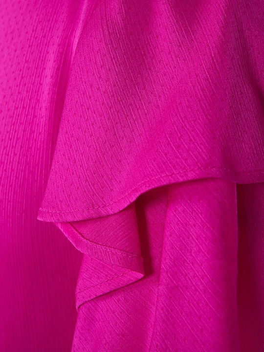 Summer Midi Dress for Wedding Christening Fuchsia