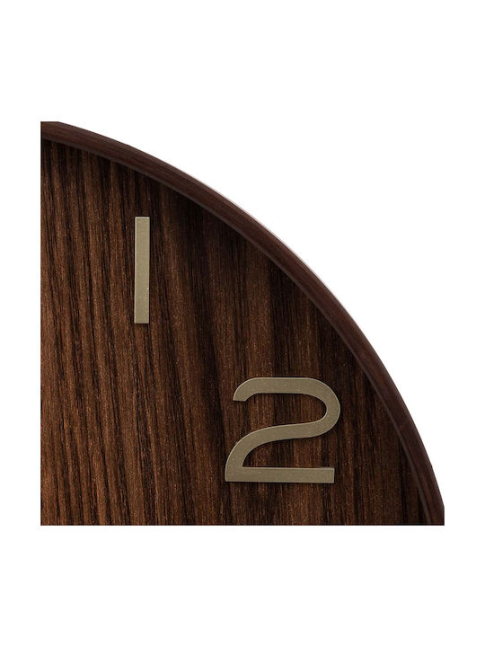 Atmosphera Ivana Wooden Brown Wall Clock Ø55cm