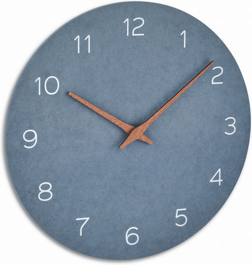 TFA Pigeon Wanduhr Kunststoff Blau Ø29.7cm