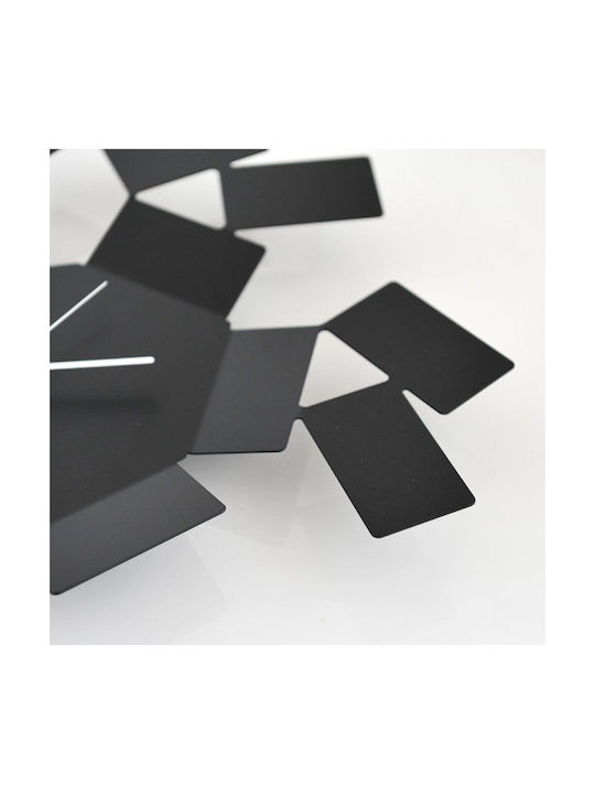 Alessi Ρολόι Τοίχου Μεταλλικό Μαύρο 46x33.5cm
