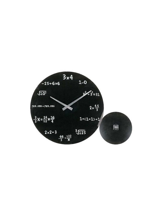 Oh My Home Ceas de Perete Sticlă Negru Ø35cm