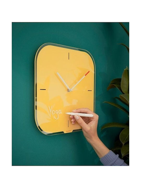 Leitz Wanduhr Gelb