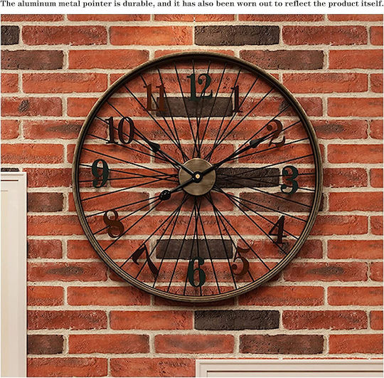 Leise Antikes Wanduhr Metallisch Mehrfarbig Ø60cm
