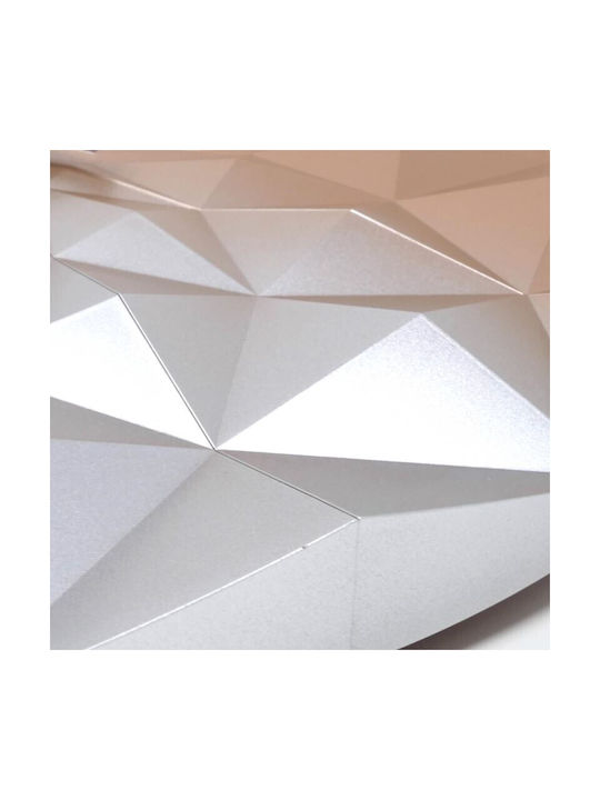 TFA Diamond Ρολόι Τοίχου Πλαστικό Γκρι Ø44.5cm