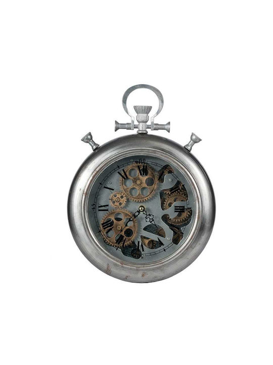 Artekko Wall Clock Metallic Silver Ø29cm