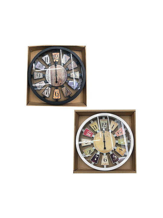 HOMie 321873 3D Wanduhr Mehrfarbig 30x4cm Verschiedene Farben)