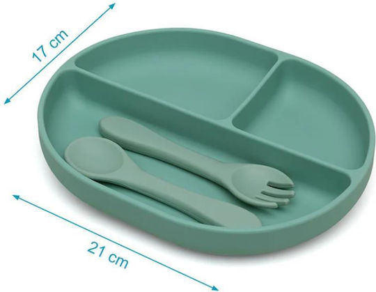 Kiokids Baby Food Container Set made of Silicone Green