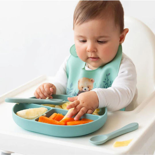 Kiokids Baby Food Container Set made of Silicone Green