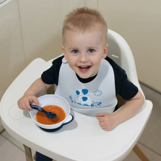 Akuku Baby Food Container Set made of Plastic Blue 2pcs