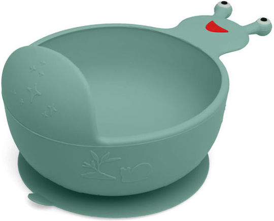 Kiokids Kiokids Baby Food Bowl Snail Made of Silicone Green